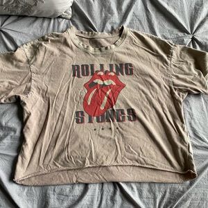 Womens vintage rolling stone crop top